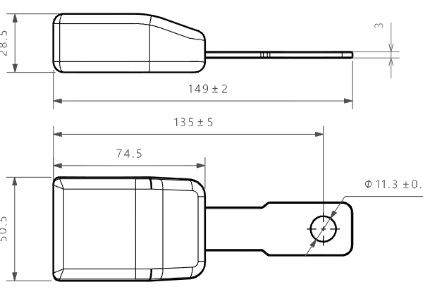 Disegno tecnico cintura di sicurezza