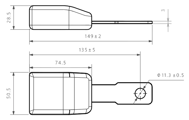 Disegno tecnico cintura di sicurezza