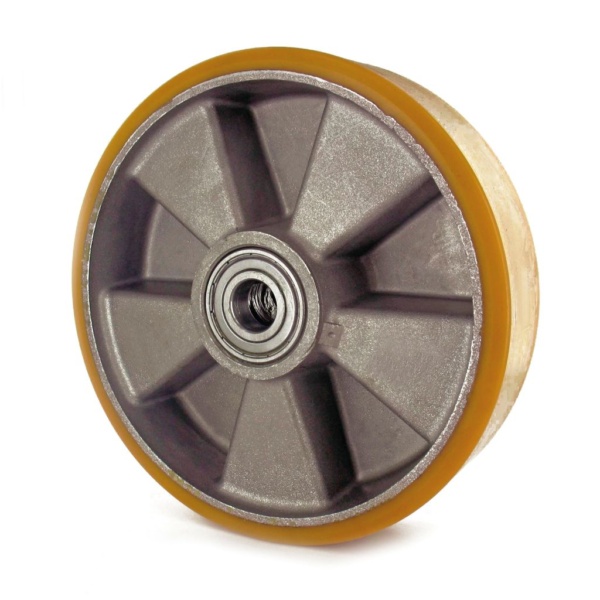 ruota direttrice poliuretano rosso TotalSource 180x50