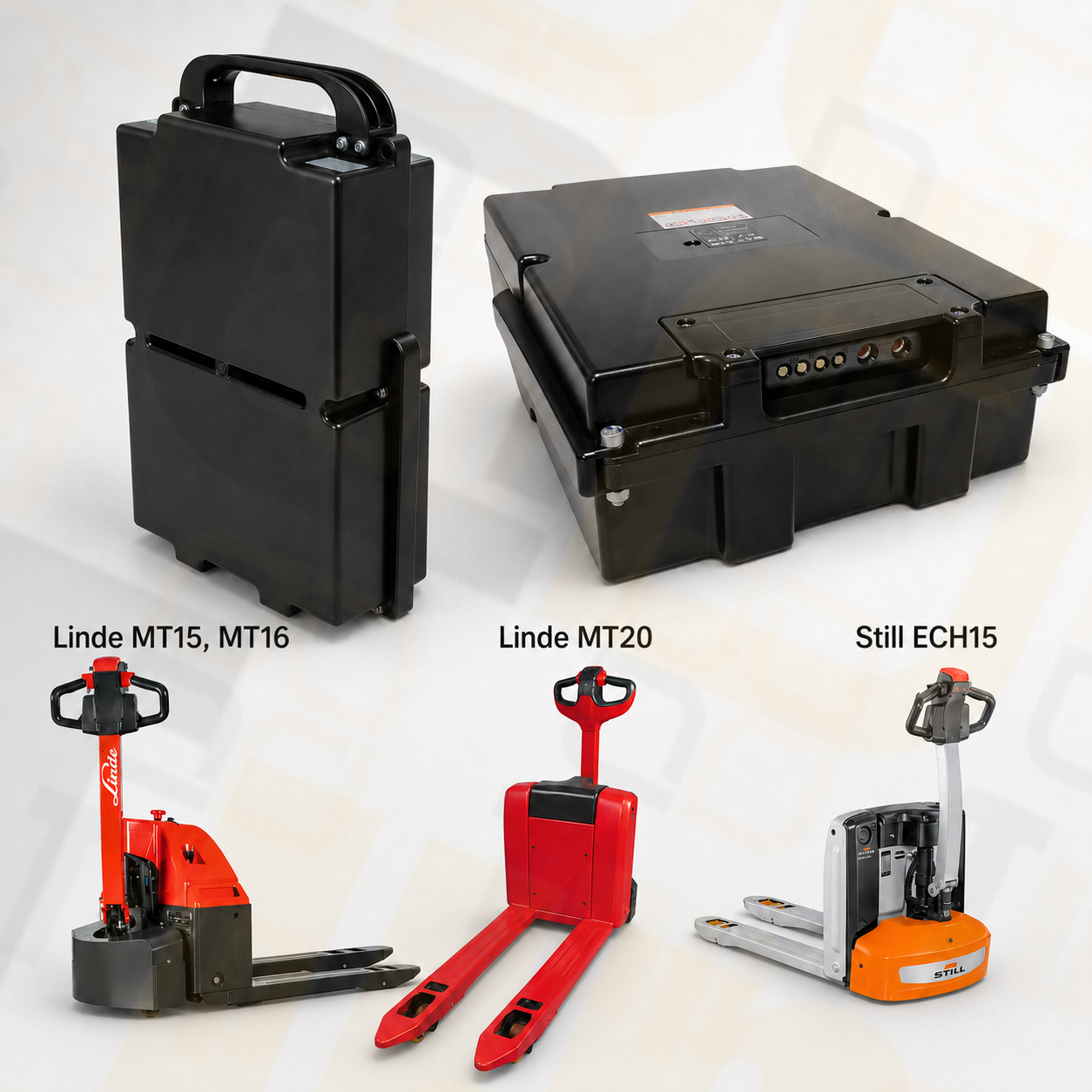 05 ChatGPT Image 20 mag 2026 09 27 48 watermark tup uniforme leggero Batteria al litio 48V 20Ah – Still ECH15 / Linde MT15-MT16-MT20 / EP EPL185