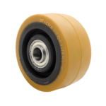 Ruota Pivot Poliuretano Ø125×60 mm Foro 20 mm Cuscinetto 6204