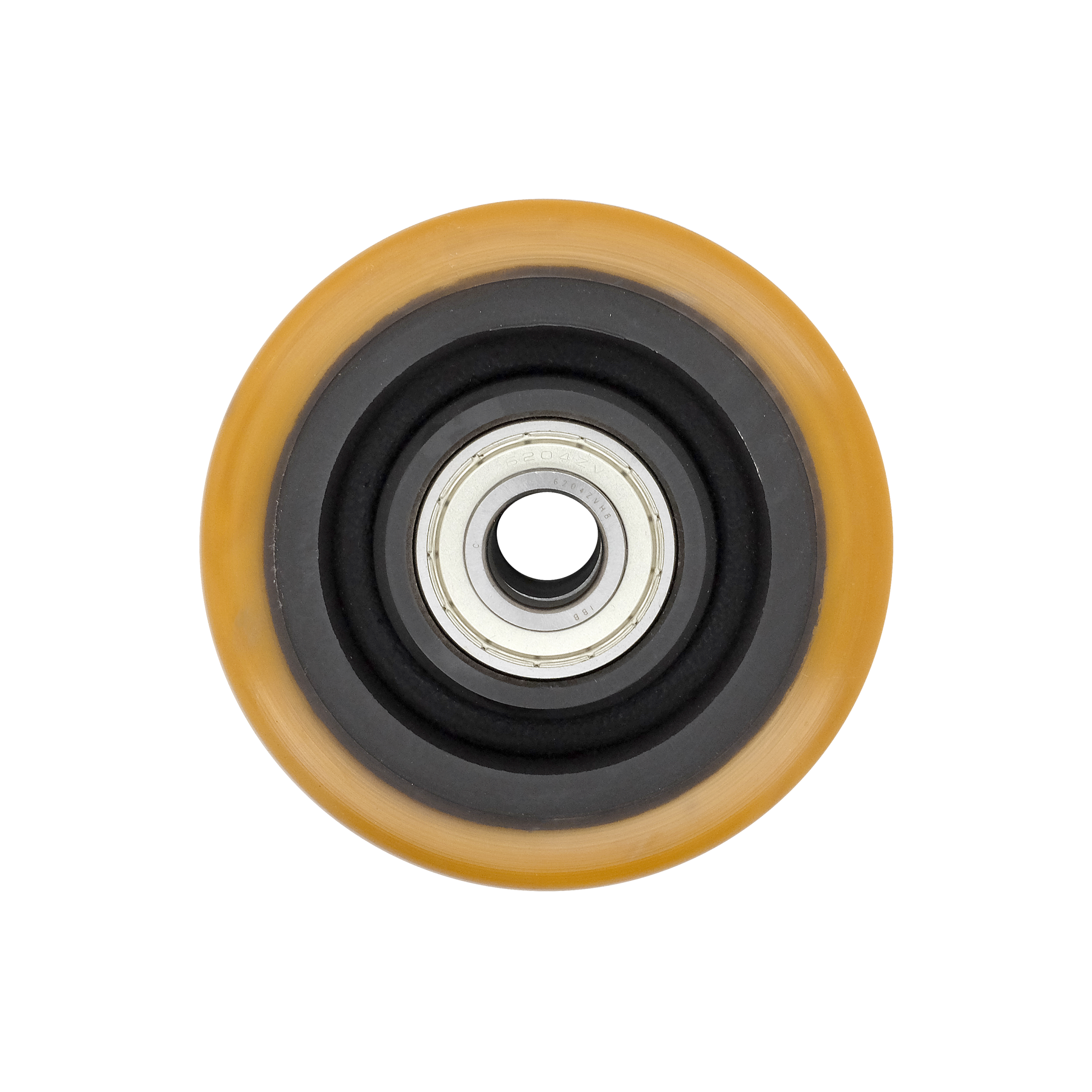 Ruota Pivot Poliuretano Ø125×60 mm Foro 20 mm Cuscinetto 6204