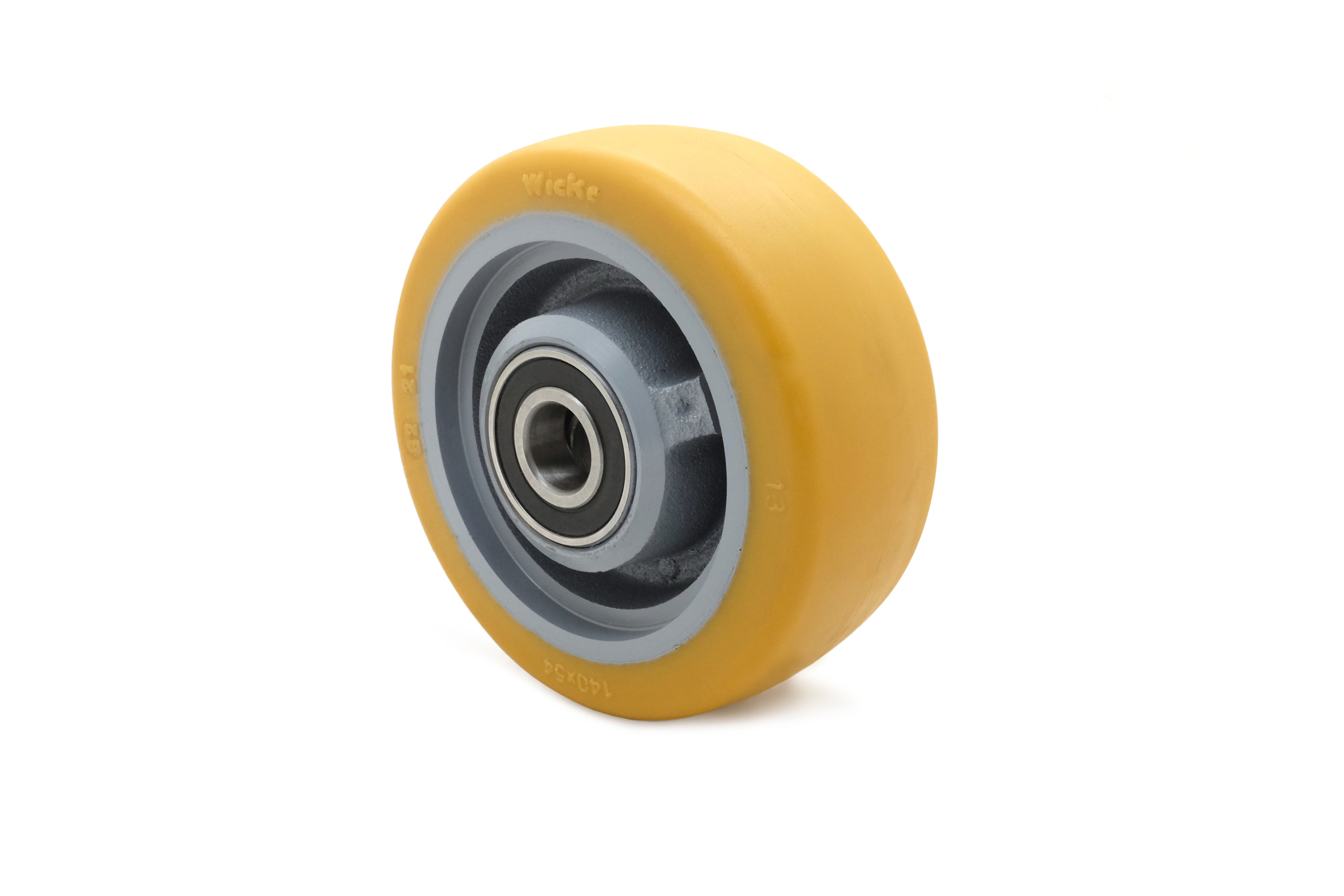 001551 Ruota Pivot Poliuretano Ø140×54 mm Foro 20 mm Cuscinetto 6204
