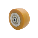 Ruota Pivot Poliuretano Ø122×60 mm Foro 12,5 mm Doppio Cuscinetto 6205Z