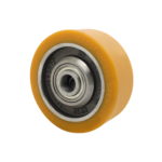 Ruota Pivot Poliuretano Ø125×50 mm Foro 20 mm Cuscinetto 6204