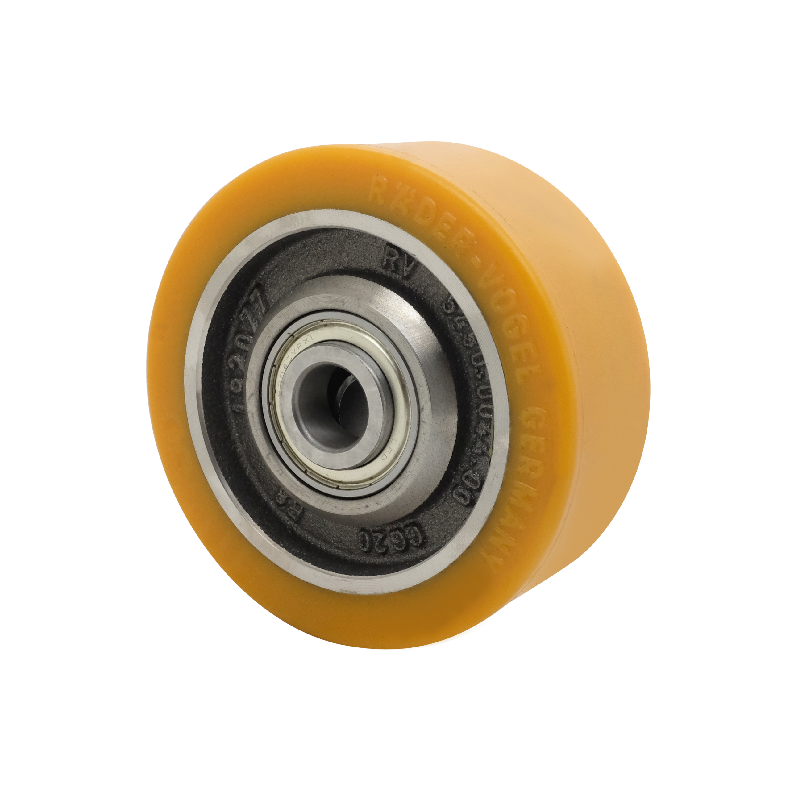 021270-1 Ruota Pivot Poliuretano Ø125×50 mm Foro 20 mm Cuscinetto 6204